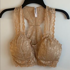 Beige lace bralette